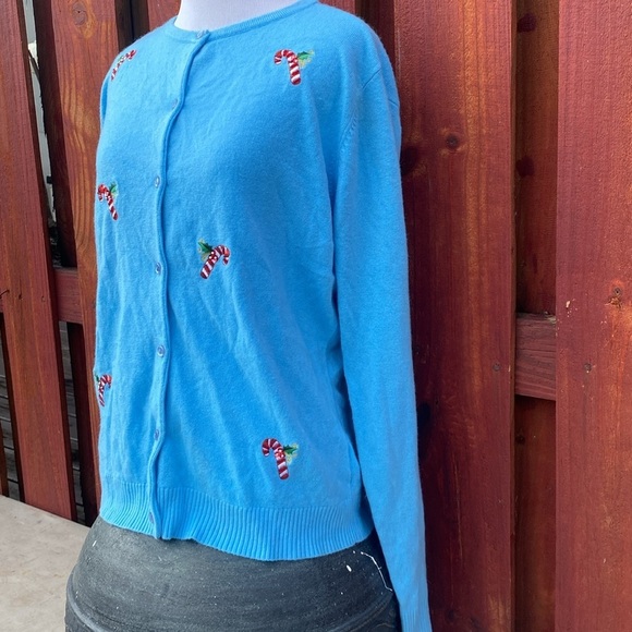 Wish For Joy Women’s Christmas Button Down Sweater Size L (14-16) - Picture 2 of 7